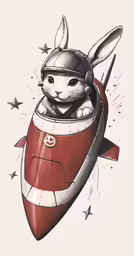 a cat in a space shuttle flying through the air
