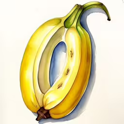 the banana is hanging on the wall above the mirror,a drawing of a group of banana peels