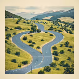 the curves of two roads mean out what could be a road