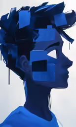 the artwork is made out of cardboard squares and shapes