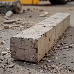 there is a bench that is made out of concrete