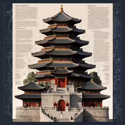a tall pagoda building with lots of steps
