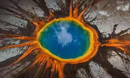 an image of a circle with fire on the ground