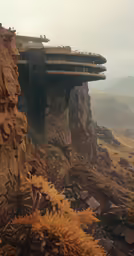 a building that is on top of rocks