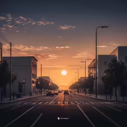 there is a city street that has many light traffic