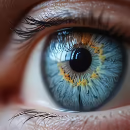 a very close up view of an eye