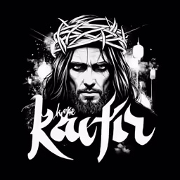 jesus with crown of thorns and word keep on it