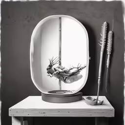 a black and white photo with some flowers in it