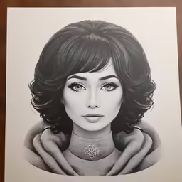 a woman with a necklace, a scarf and sweater on