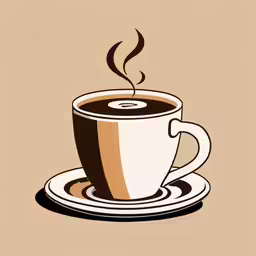 a coffee cup with saucer sitting on a plate