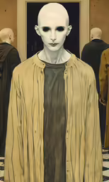 a mannequin is dressed up for an art show