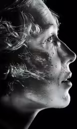 there is a very close up photo of a man
