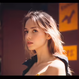 the girl is in the black dress and posing