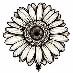 a sunflower with black and white petals