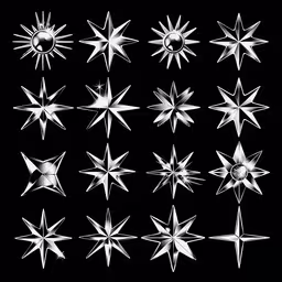 an image of a star pattern,a star pattern of various shapes and sizes