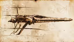 an old plane with a design on it