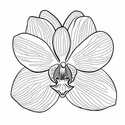 a drawing of a flower that is black and white