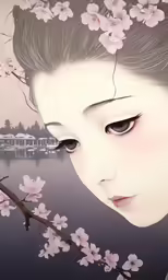 an image of a woman with flowers in her hair