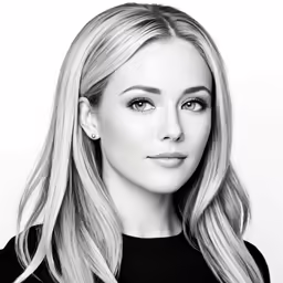 the beautiful blonde is wearing a black top
