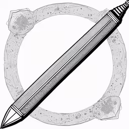 the writing pen is stuck in the ring