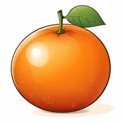 an orange is shown on a white background