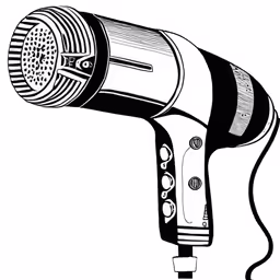 a hair dryer is being displayed on a white background