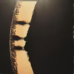 the back side of a black and white photo with water