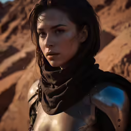 an artist is painting an alien warrior with different skin color