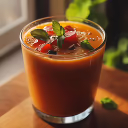 a view of some food sitting in the glass
