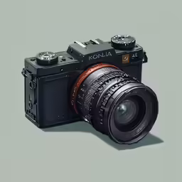 the camera is shown with an open lens