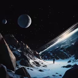 two small planets and a dark space