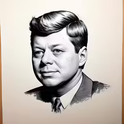 black and white portrait of a man in a suit and tie