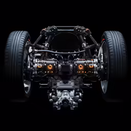 the image shows a full view of the car
