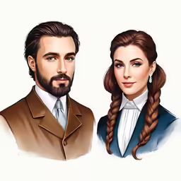 man and woman in uniform dressed up to look like the real deal