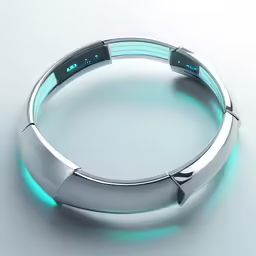 futuristic bracelet, with leds and a glowing band