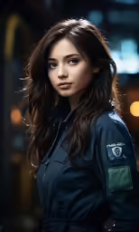 an asian female in a black uniform