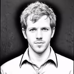 this is a portrait of a guy with brown hair