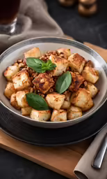 some square cooked tofus in a bowl