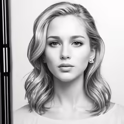the drawing shows an image of a woman