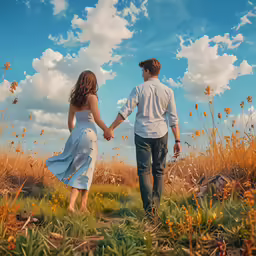 there are two people that are holding hands