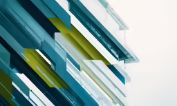 there are several bright lines coming from a building