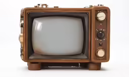 the old television has been painted white