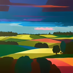an image of an abstract painting of a landscape