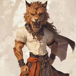 an artwork of a demon wearing a collar