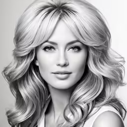 a beautiful blonde woman with long hair
