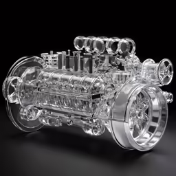 an engine that looks like it has wheels attached to it