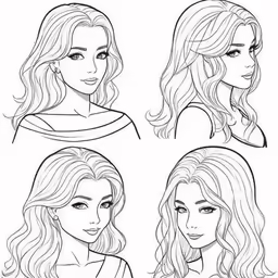 some girls face styles to draw