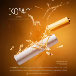 a cigarette that has been thrown with the end of it