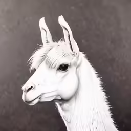 the head and shoulders of an animal in the background