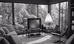 there is a television in the corner of this room